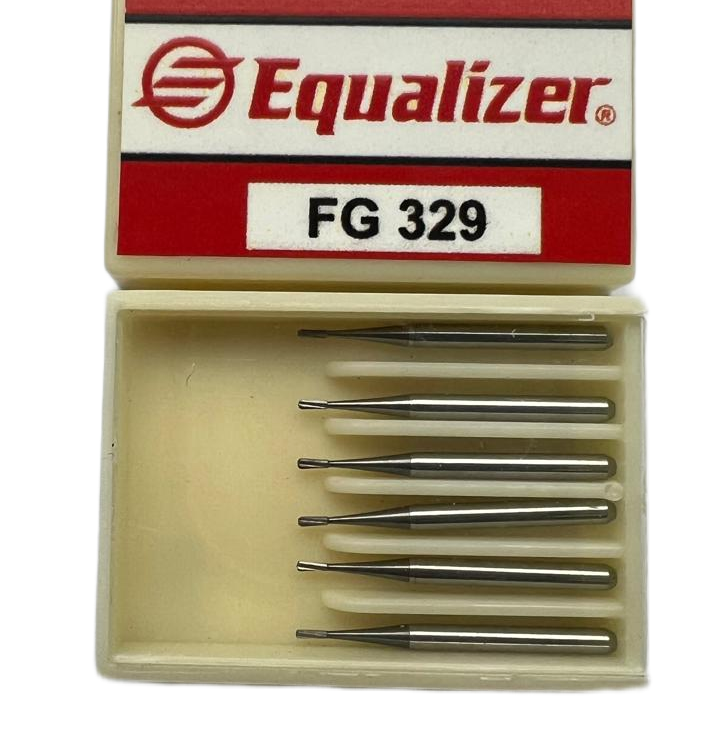 Боры Equalizer FG 329 карбидные с грушевидным наконечником (6 штук в упаковке)