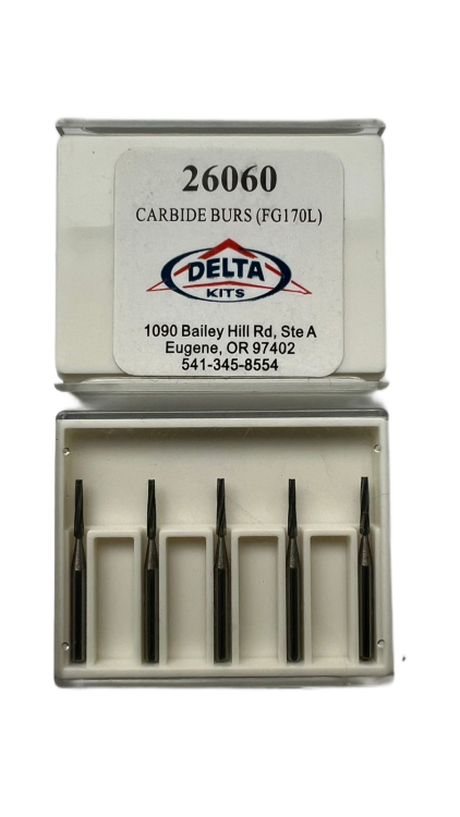 Боры Delta Kits DK FG170L карбидные с длинным конич. наконечн. (диаметр отверстия – 0,99 мм)