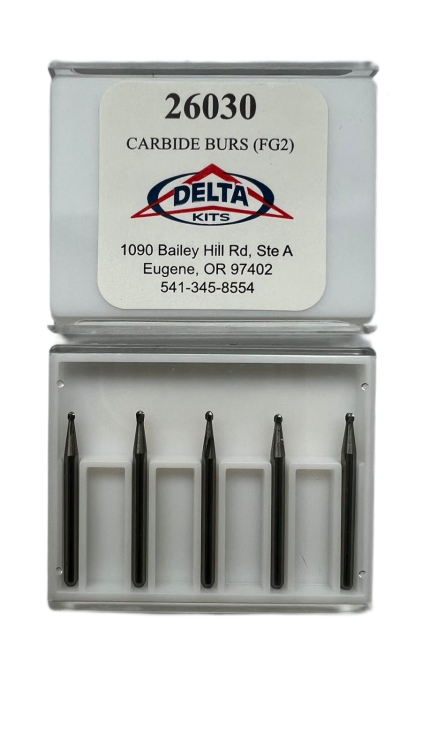 Боры Delta Kits DK FG2 карбидные с шарообразным наконечником (диаметр отверстия – 0,99 мм)